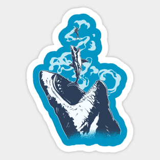 Megalodon chase design Sticker